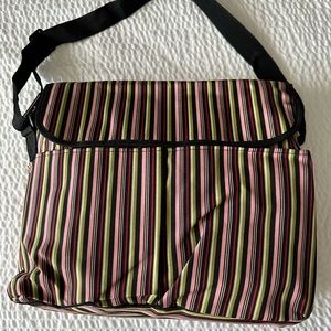 NWT GEORGE MULTI-STRIPED MESSENGER DIAPER BAG